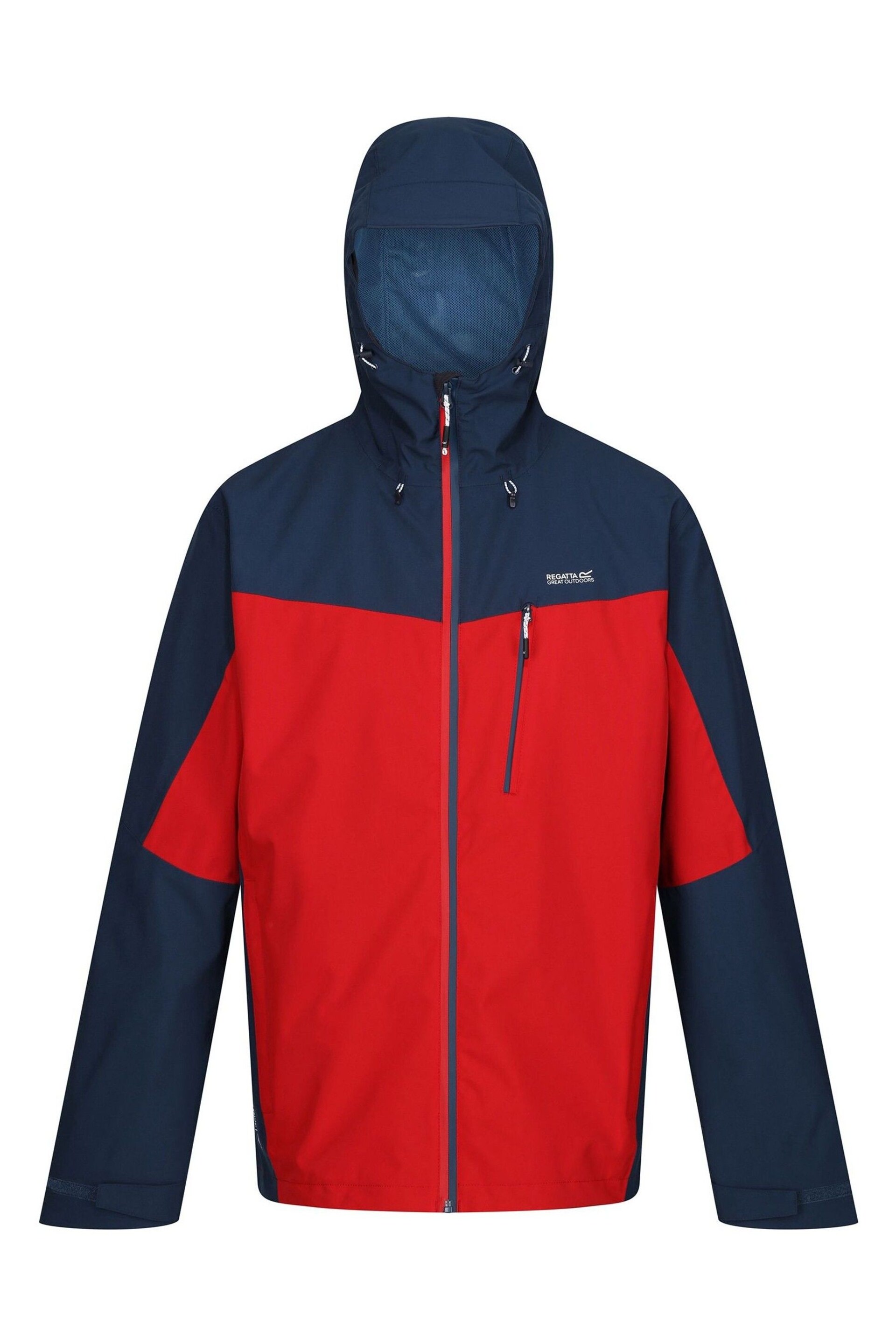 Regatta Blue Red Birchdale Waterproof Jacket - Image 7 of 9