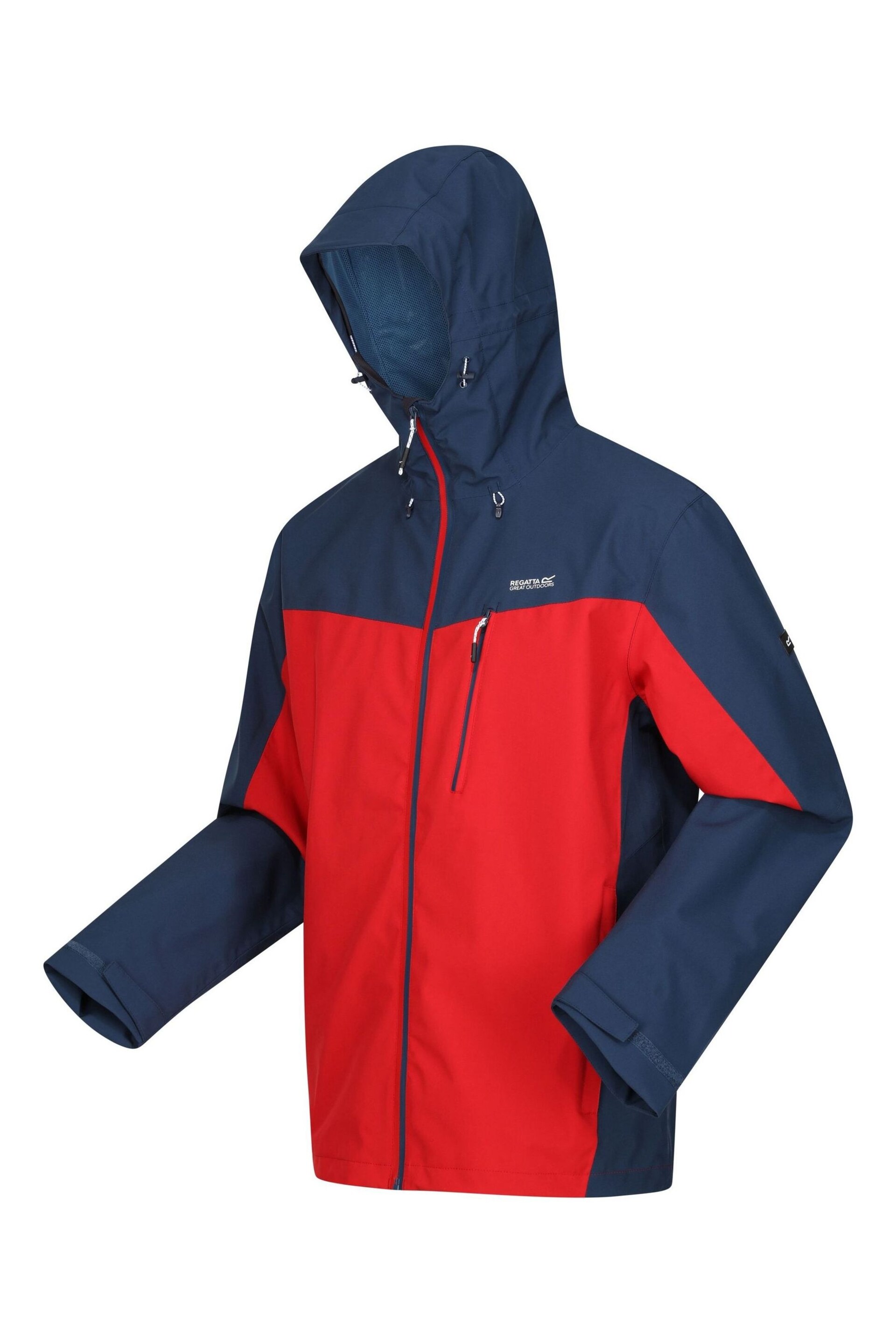 Regatta Blue Red Birchdale Waterproof Jacket - Image 9 of 9