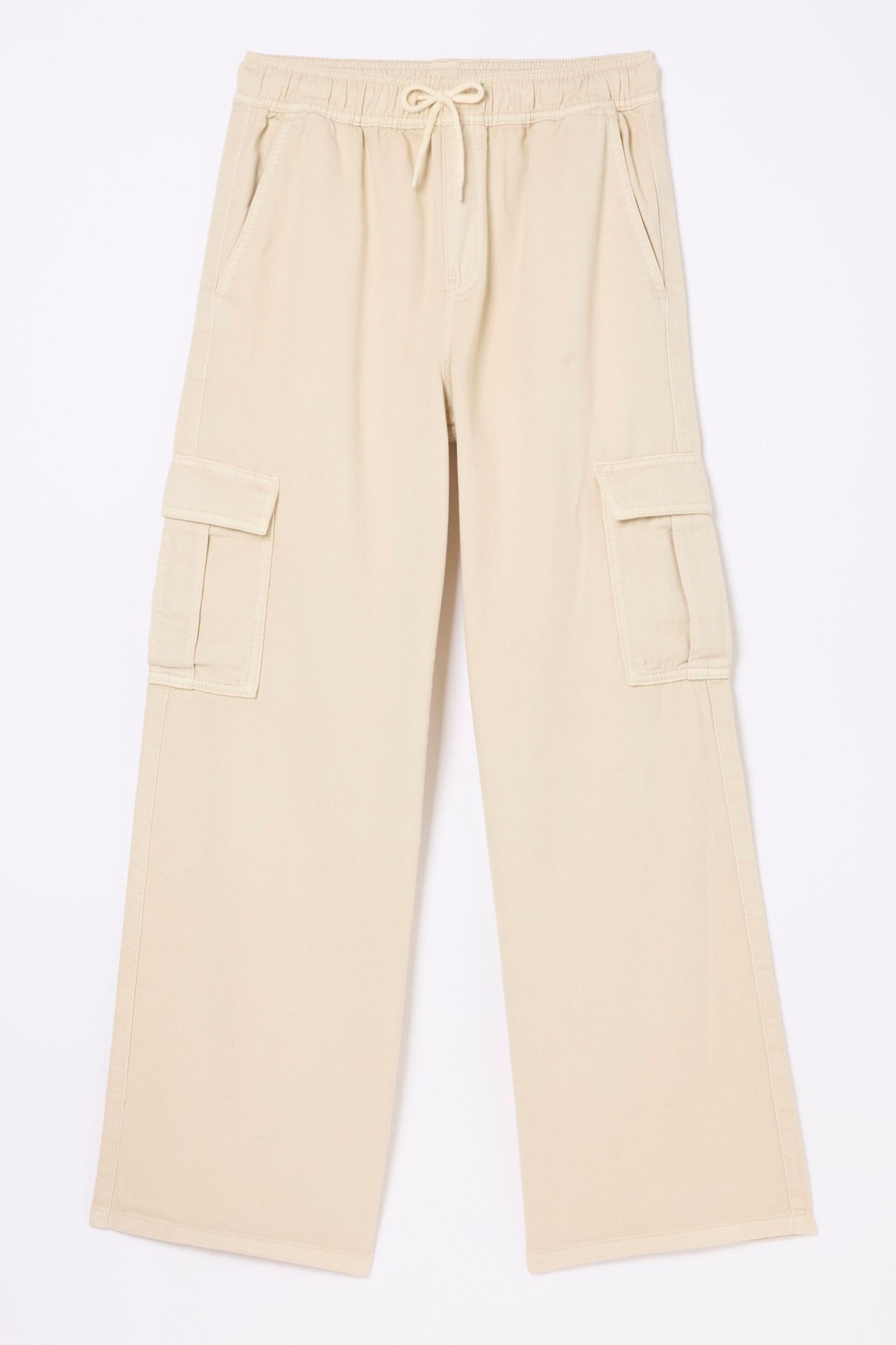 FatFace Natural Carter Cargo Wide Leg Jeans - Image 5 of 5