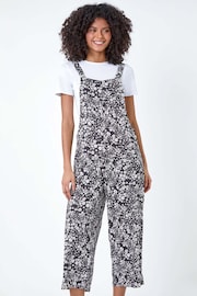 Dusk Black Ditsy Floral Pocket Jumpsuit - Image 4 of 5