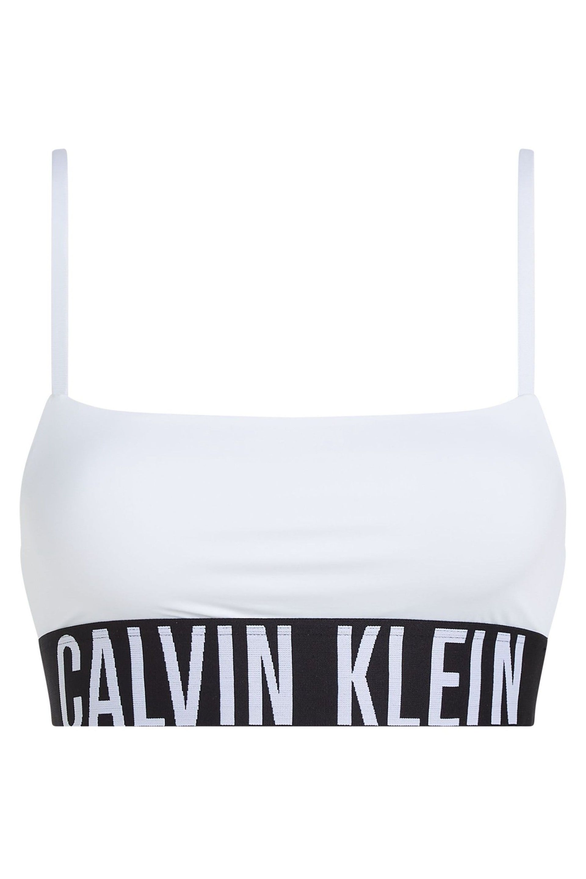 Calvin Klein White Slogan Bralette - Image 3 of 5
