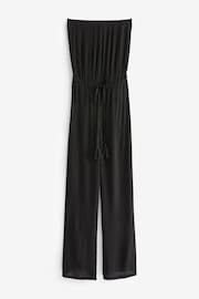 South Beach Black Crinkle Viscose Strapless Jumpsuit - Image 6 of 6