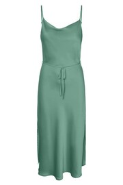 Y.A.S Green Satin Cowl Neck Slip Dress - Image 5 of 5