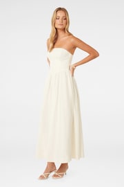 Forever New White Pure Linen Nova Strapless Midi Dress - Image 3 of 4