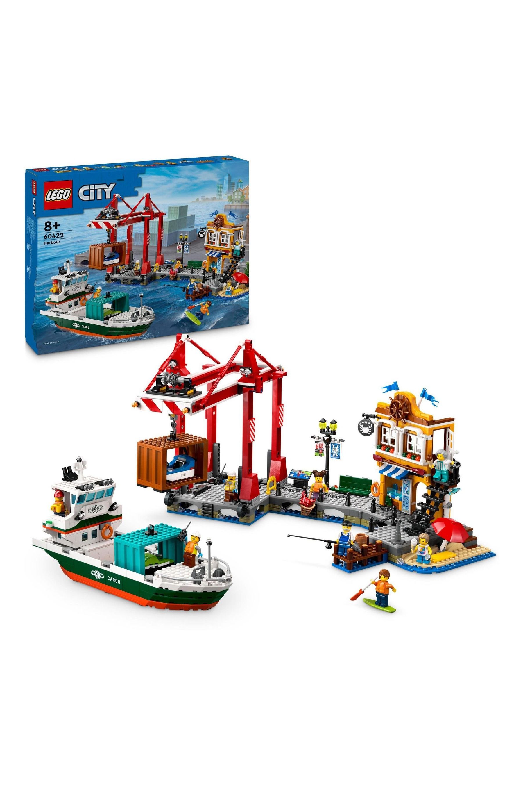 Buy LEGO City Seaside Harbour with Cargo Ship Toy from the Next UK online shop