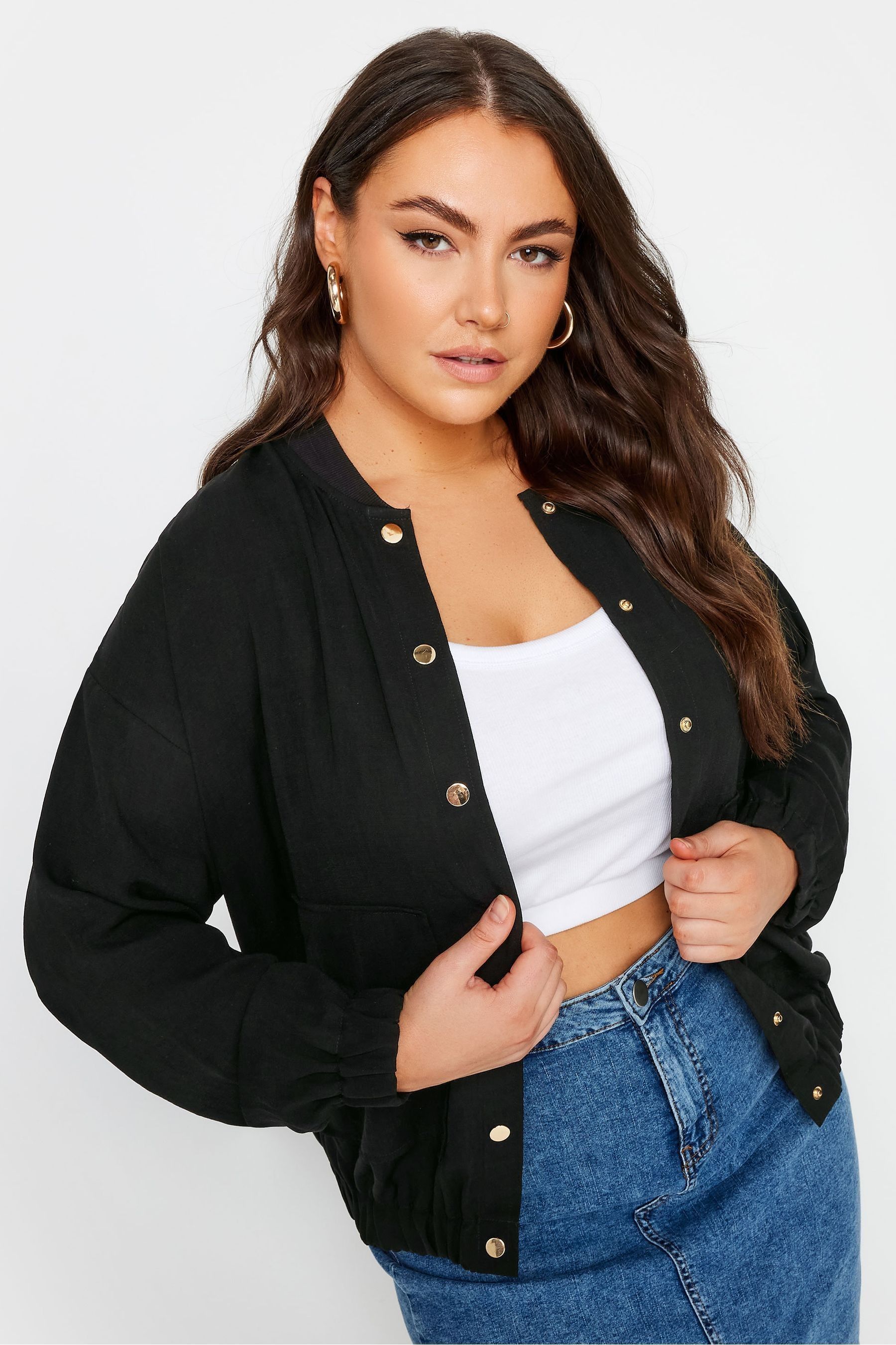 Button up bomber jacket store