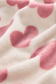 Pink Heart Fleece Baby Blanket - Image 3 of 3