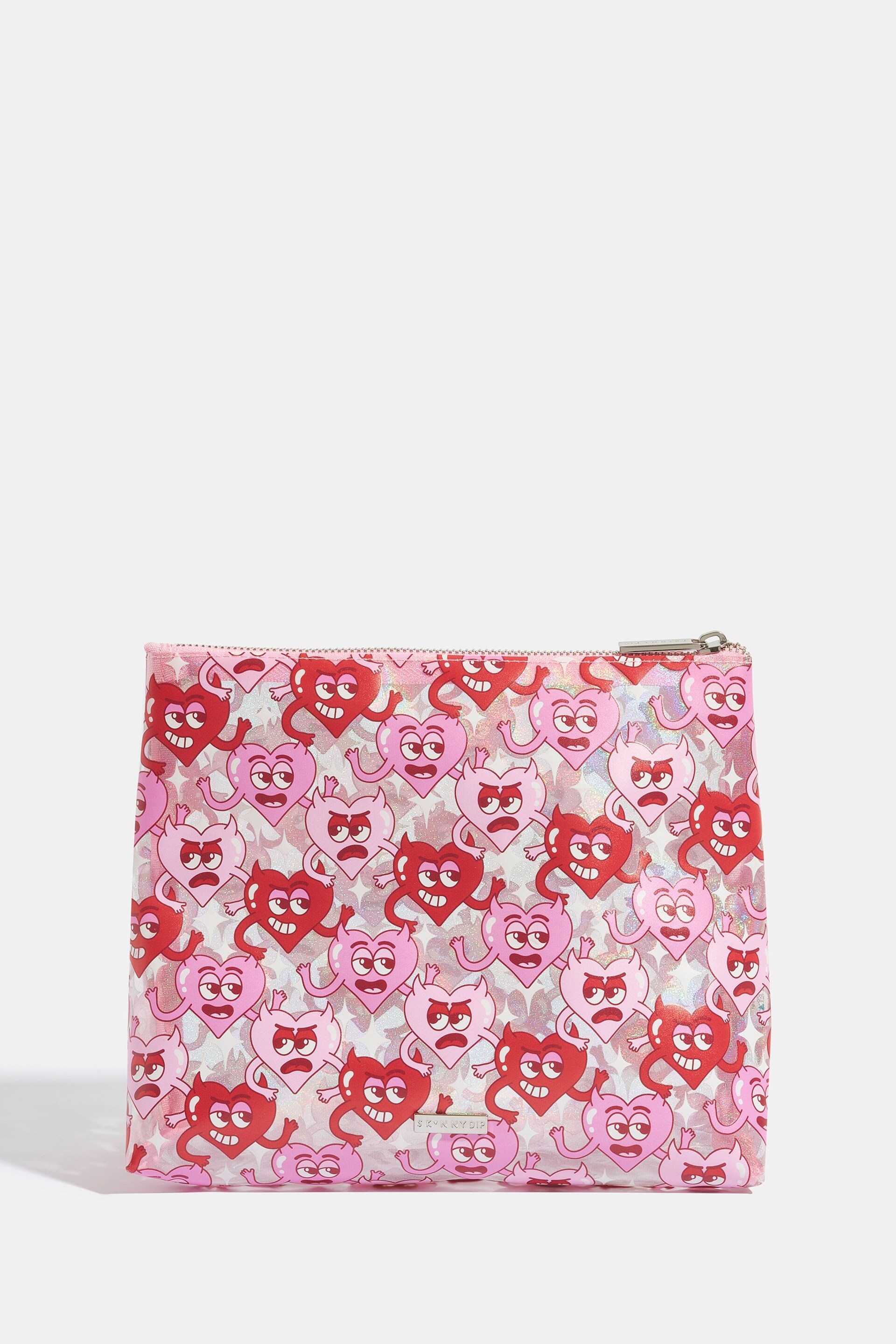 Skinnydip Pink Moody Heart Wash Bag - Image 2 of 4