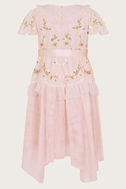 Monsoon Pink Cora Embroidered Ruffle Dress - Image 2 of 4
