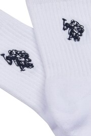 U.S. Polo Assn. Quarter Sports White Socks 5 Pack - Image 3 of 3