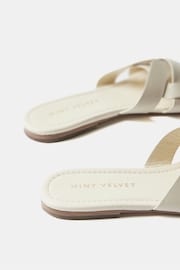 Mint Velvet Cream Leather Flat Sandals - Image 7 of 7