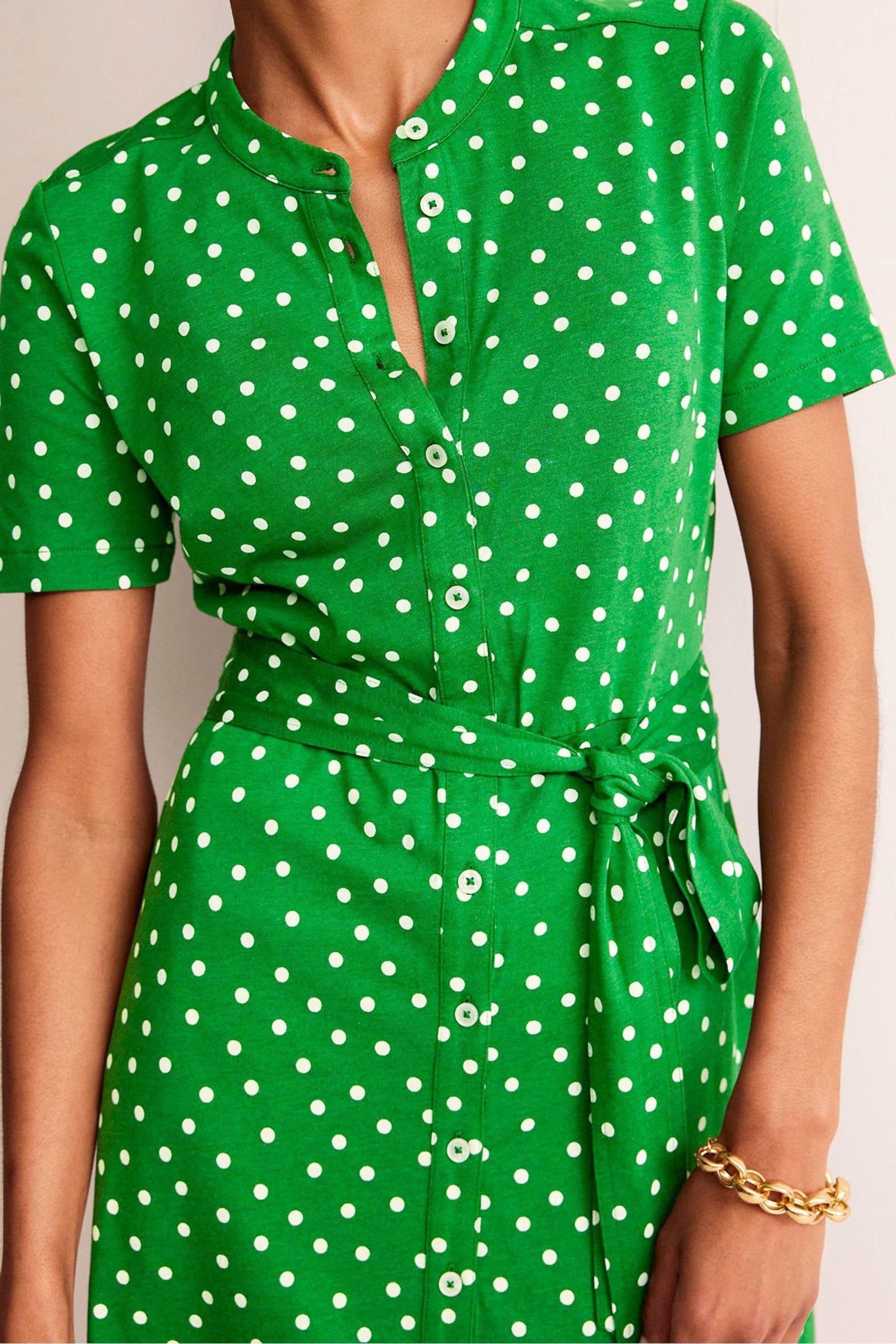 Boden Green Petite Julia Short Sleeve Shirt Dress - Image 2 of 5