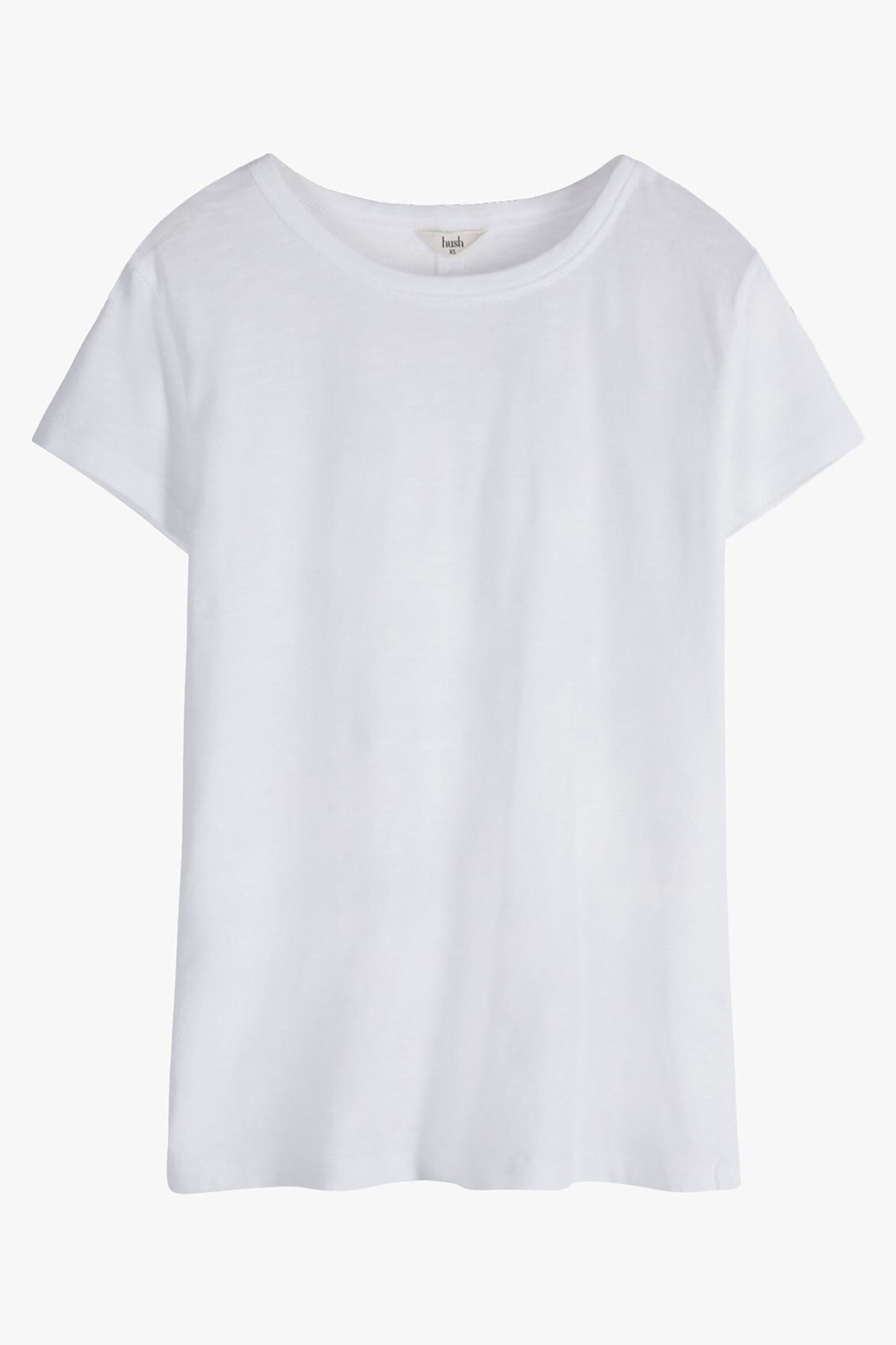 Hush White Slim Fit Crew T-Shirt - Image 5 of 5