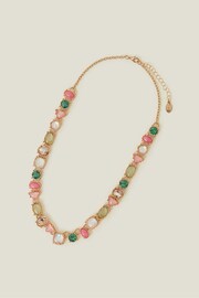 Accessorize Pink Eclectic Gem Collar Necklace - Image 1 of 3