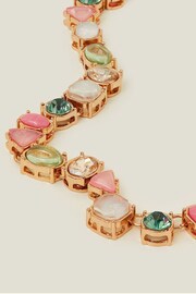 Accessorize Pink Eclectic Gem Collar Necklace - Image 2 of 3