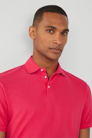 Hackett Men Pink London Short Sleeve 100% Cotton Polo Shirt - Image 4 of 5