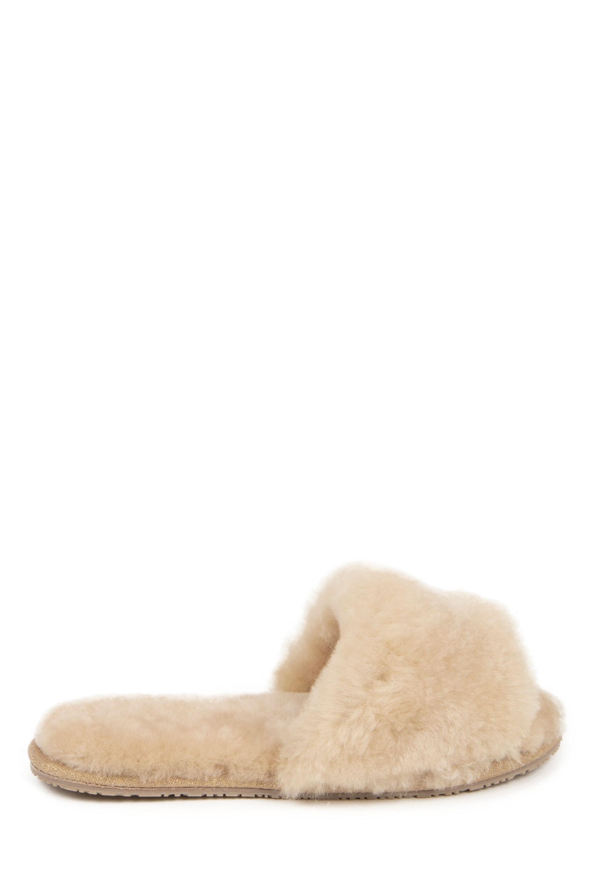 Just Sheepskin Brown Ladies Lily Slider Slippers - Image 2 of 5