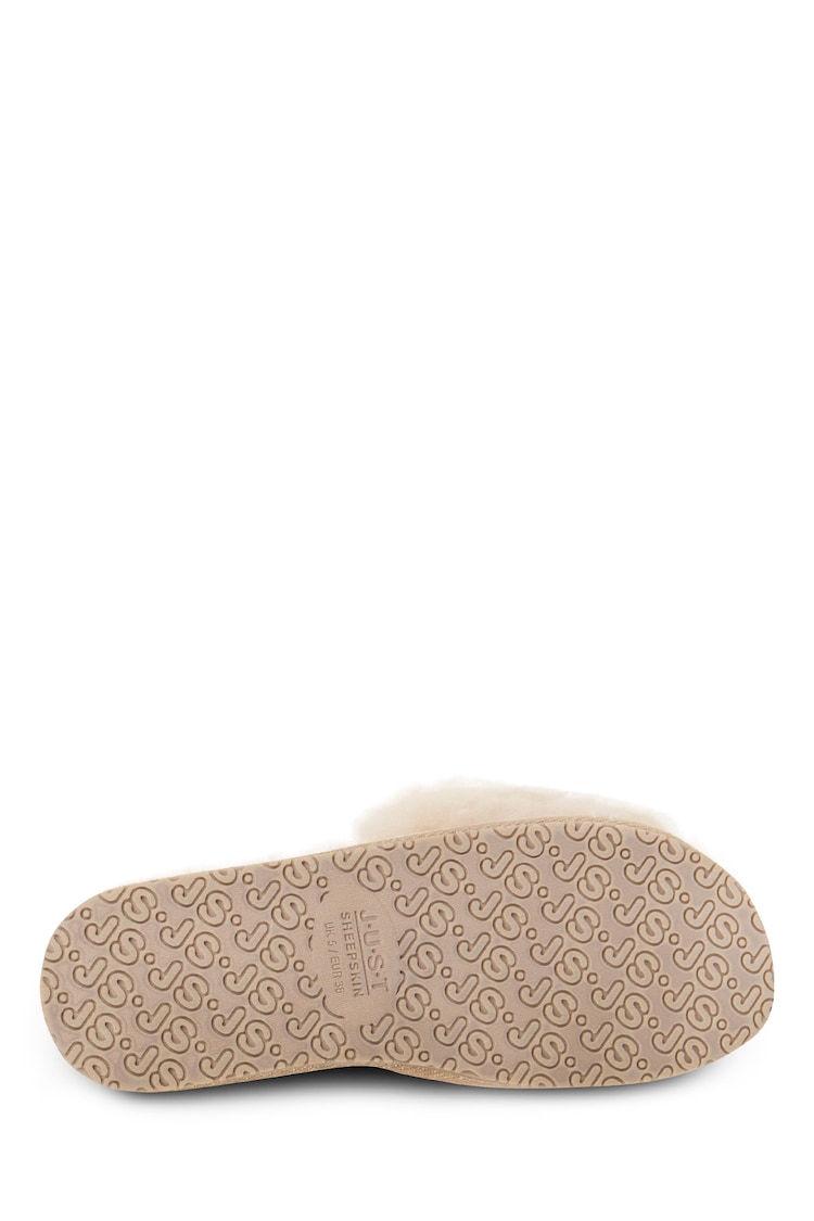 Just Sheepskin Brown Ladies Lily Slider Slippers - Image 5 of 5