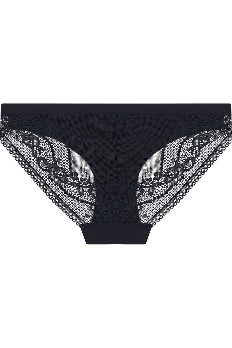 Tommy Hilfiger Blue Lace Detail Thong - Image 4 of 4