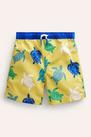 Boden Yellow Turtle Swim Shorts - Image 1 of 3