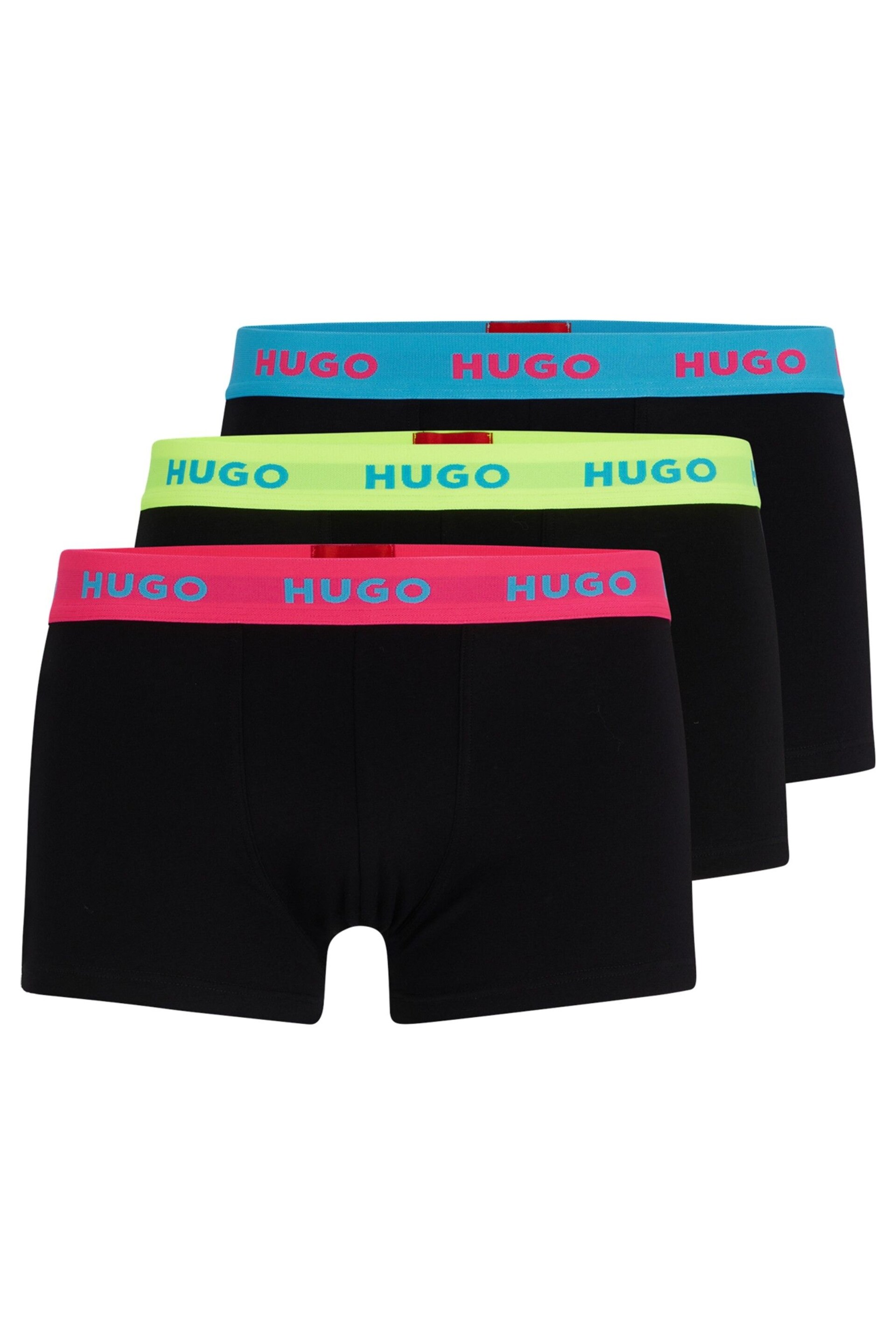 HUGO Logo Waistband Stretch Cotton Boxers 3-Pack - Image 1 of 7