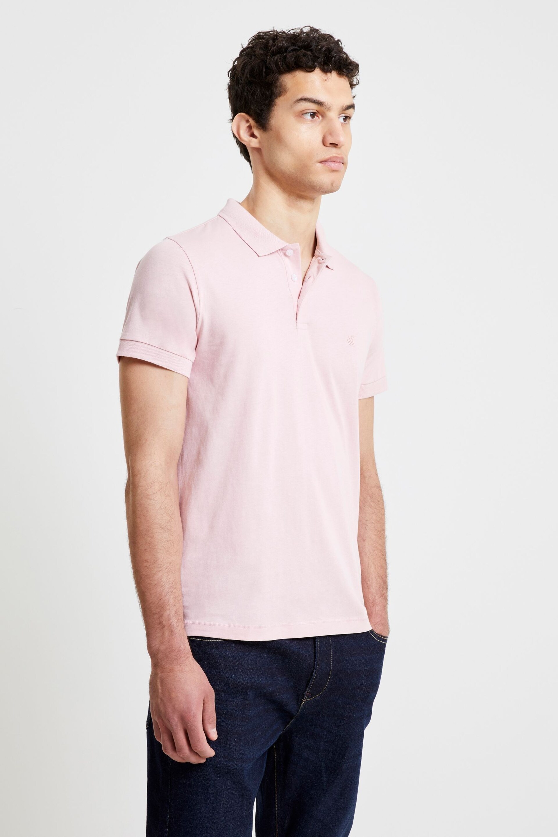 French Connection Pink Signature Polo Shirt - Image 1 of 1