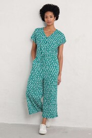 Seasalt Cornwall Green Rose Trellis Jumpsuit - Image 1 of 5