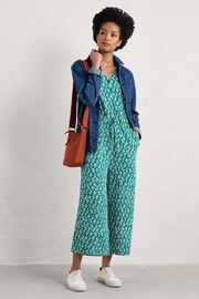 Seasalt Cornwall Green Rose Trellis Jumpsuit - Image 3 of 5