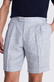 MOSS Grey Light Linen Shorts - Image 3 of 4