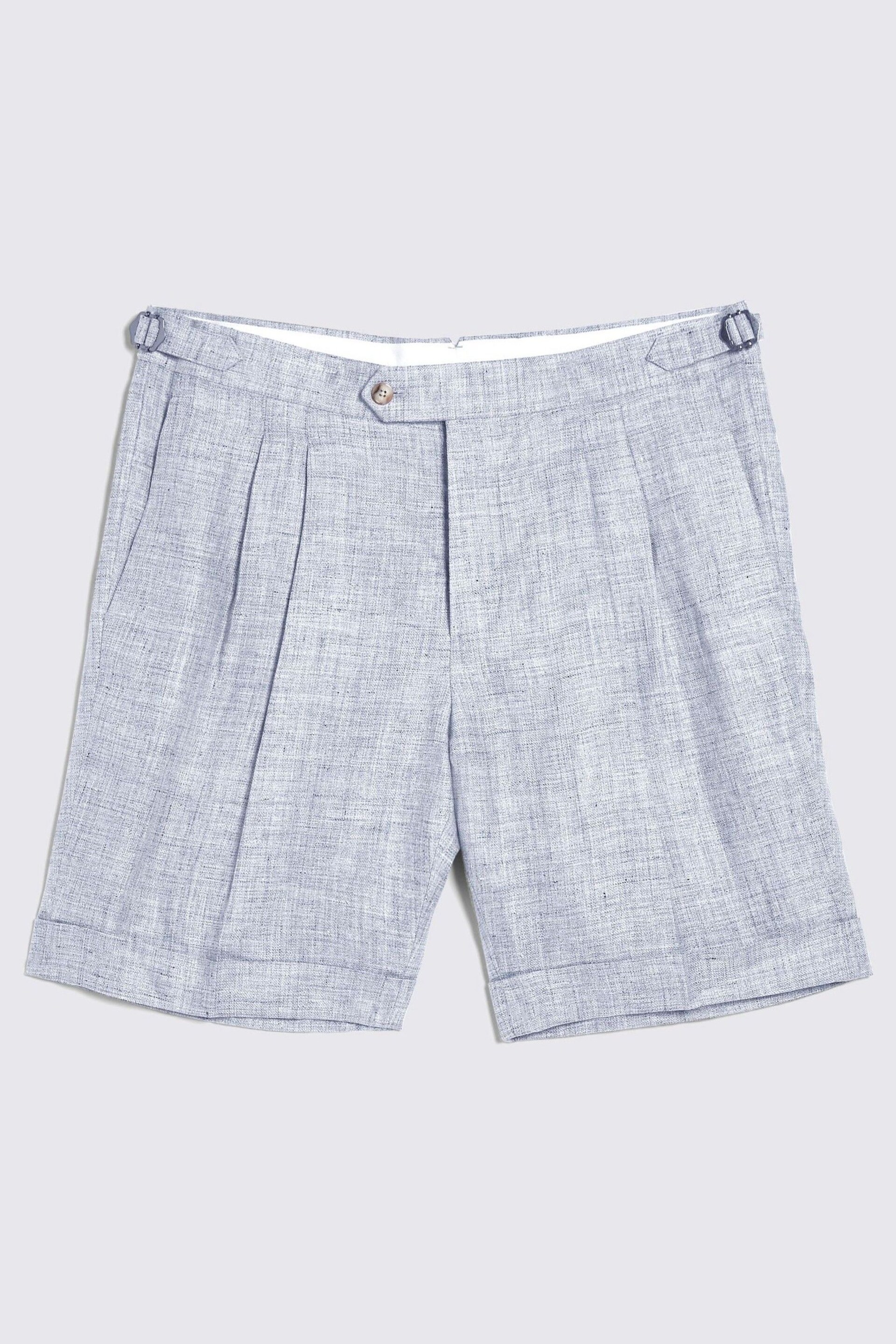 MOSS Grey Light Linen Shorts - Image 4 of 4