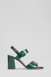 LK Bennett Rae Patent Leather Large Buckle Sandals - Image 1 of 3