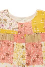 Purebaby Pink Patchwork Romper - Image 4 of 4