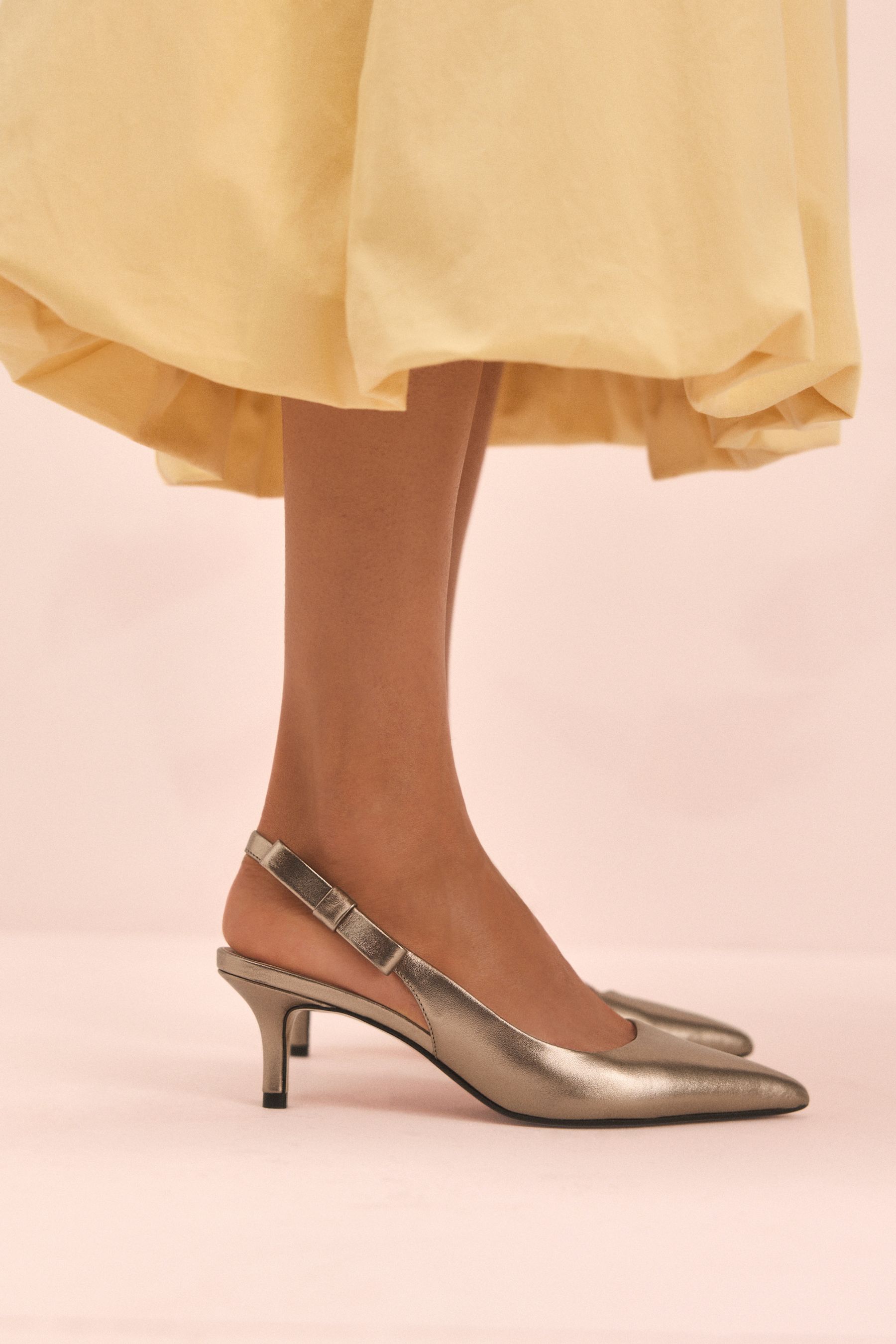Buy Gold Tabitha Simmons Dela Leather Slingback Point Heels from Next Australia