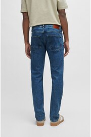 BOSS Mid Blue Maine Straight Fit Stretch Jeans - Image 2 of 5