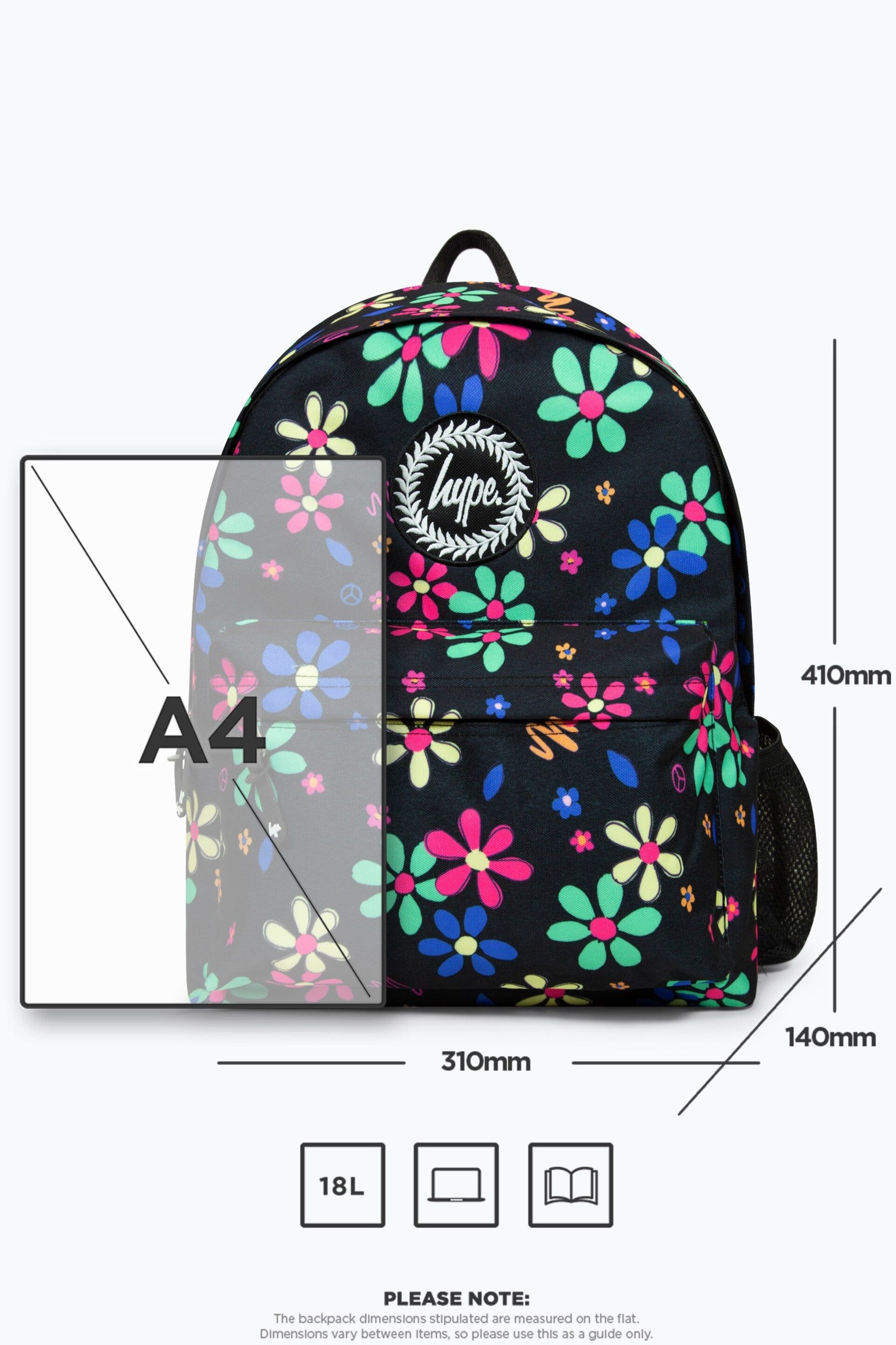 Hype. Hand Drawn Floral Backpack - Image 11 of 11