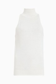 AllSaints White Connie Roll Neck Jumper - Image 7 of 7