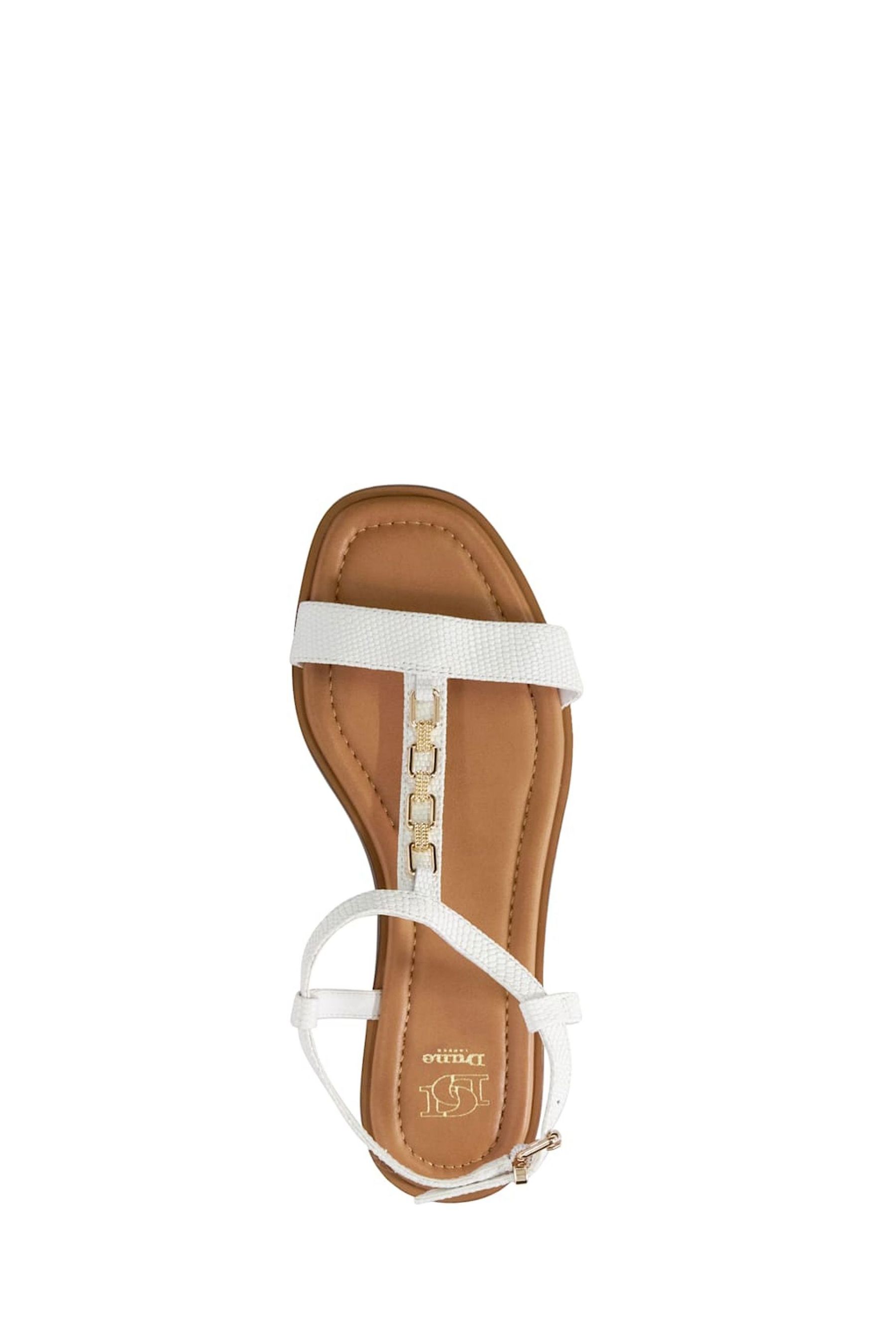 Dune white flat sandals on sale