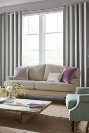 Laura Ashley Steel Grey Lille Stripe Made to Measure Curtains - Image 2 of 9