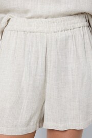 NOISY MAY Brown Linen Blend Shorts - Image 5 of 6