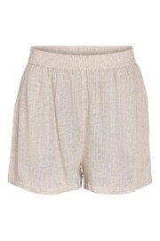 NOISY MAY Brown Linen Blend Shorts - Image 6 of 6