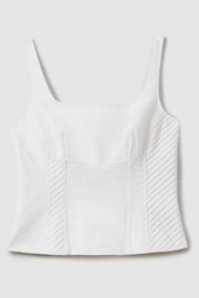 Reiss Cream Mirabelle Linen Corset Vest - Image 2 of 4