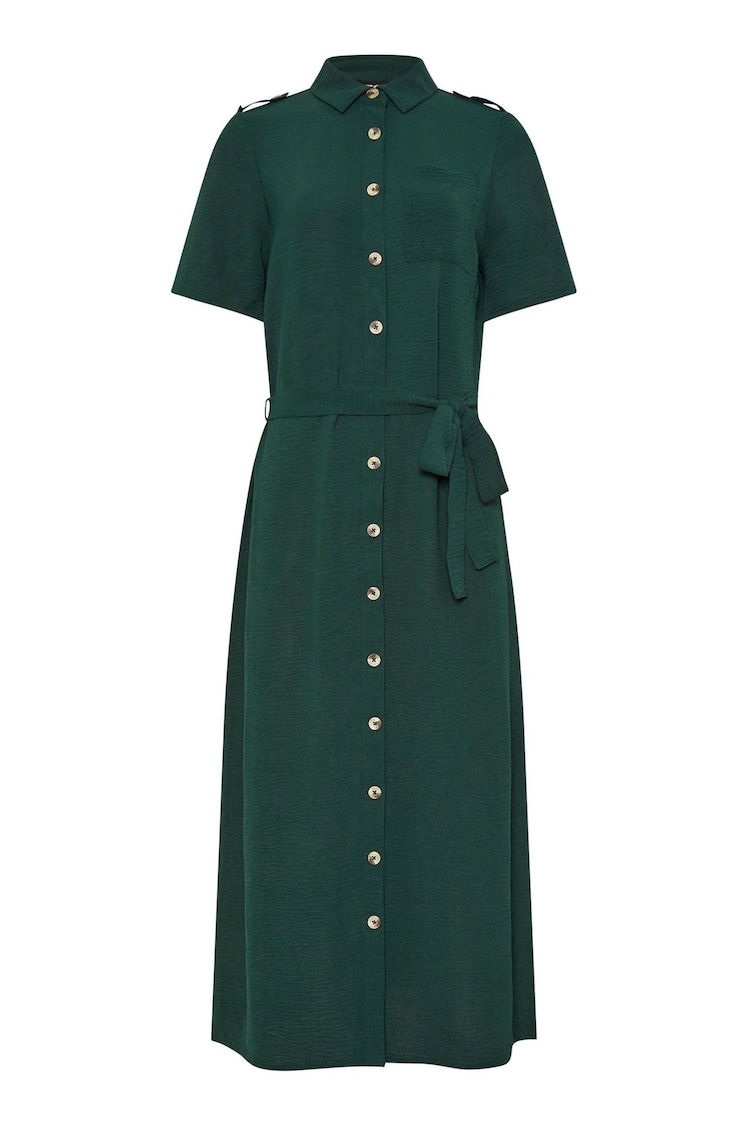 Long Tall Sally Dark Green Button Through Midi Dress - Image 5 of 5