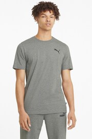 Puma Grey Mens Essentials Small Logo T-Shirt - Image 1 of 5