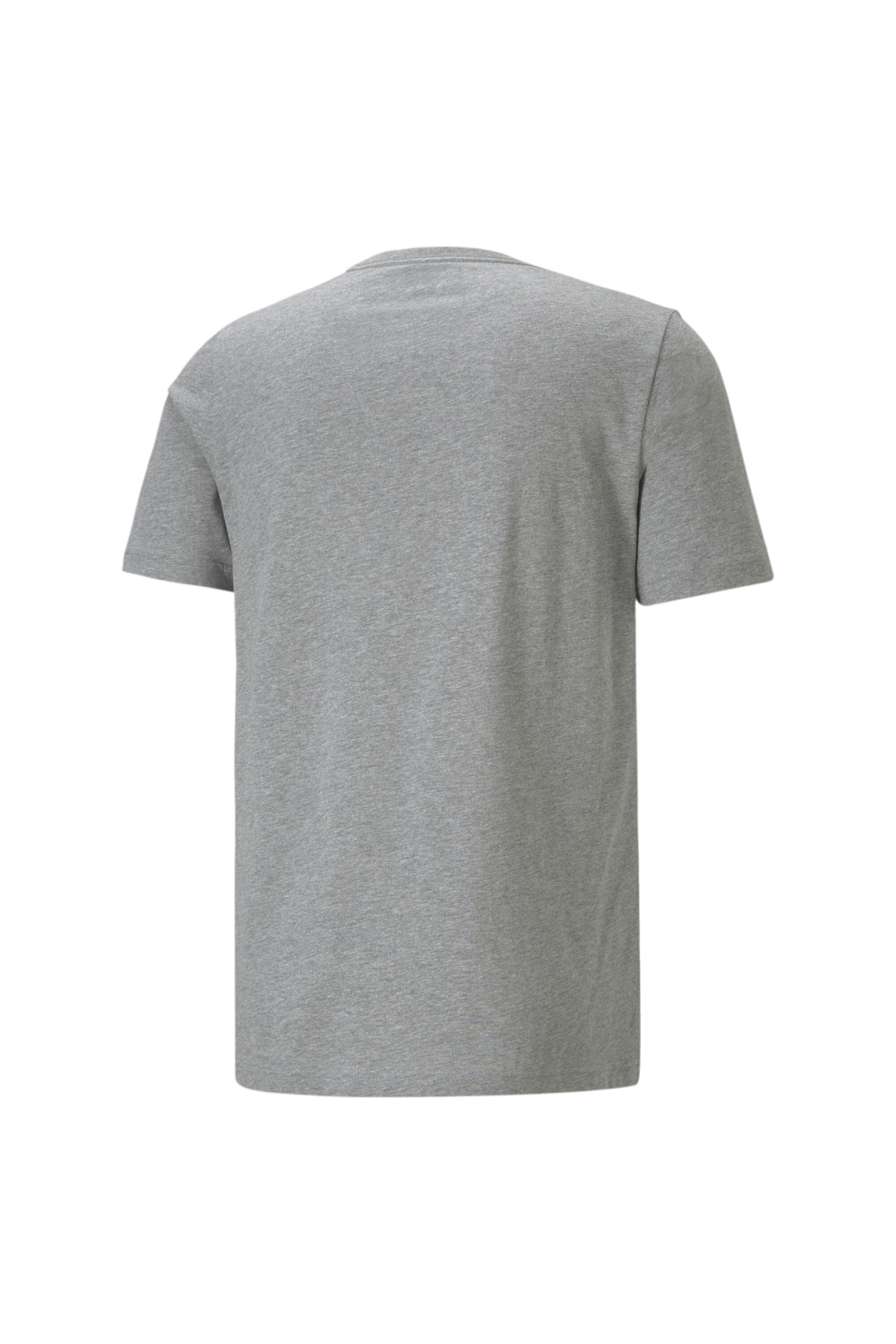 Puma Grey Mens Essentials Small Logo T-Shirt - Image 5 of 5