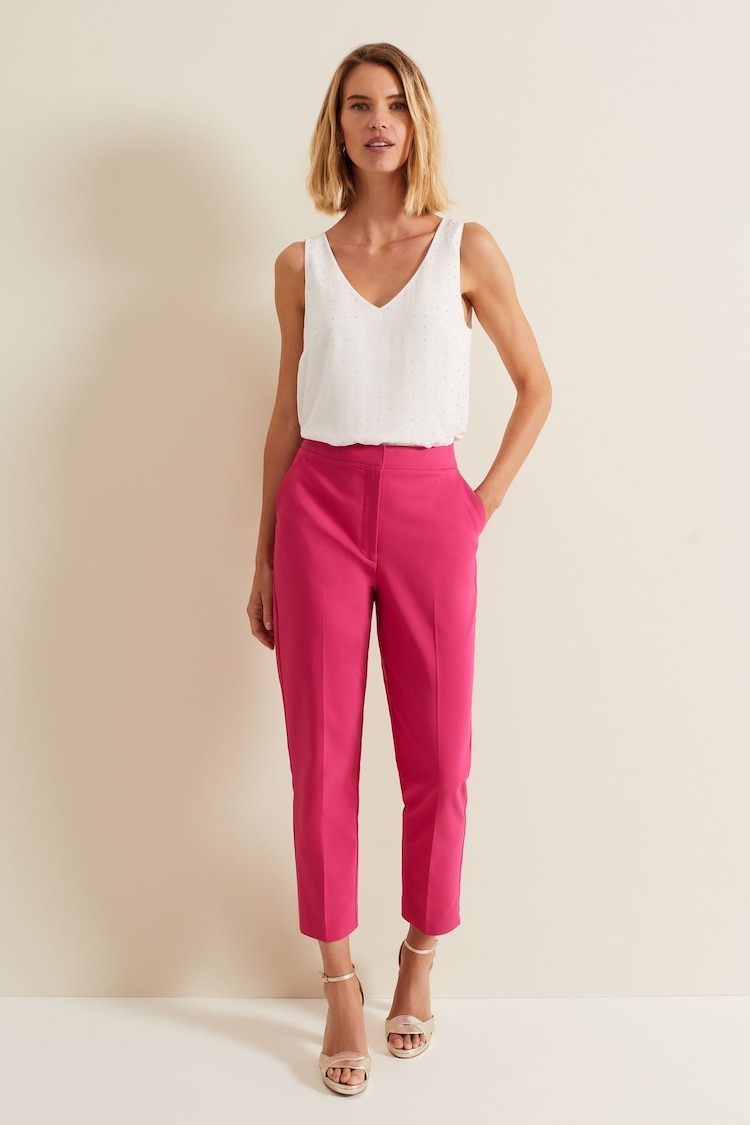 Phase Eight Pink Ulrica Tapered Suit Trousers - Image 1 of 6