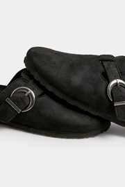 Yours Curve Black Faux Suede Clogs In Extra Wide EEE Fit - Image 4 of 5