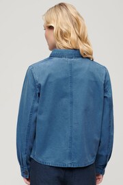 Superdry Blue Four Pocket Chore Jacket - Image 3 of 3