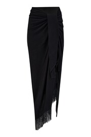 Pour Moi Black Fringe Trim Crinkle Woven Multiway Sarong - Image 3 of 4