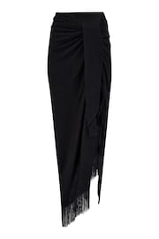 Pour Moi Black Fringe Trim Crinkle Woven Multiway Sarong - Image 4 of 4