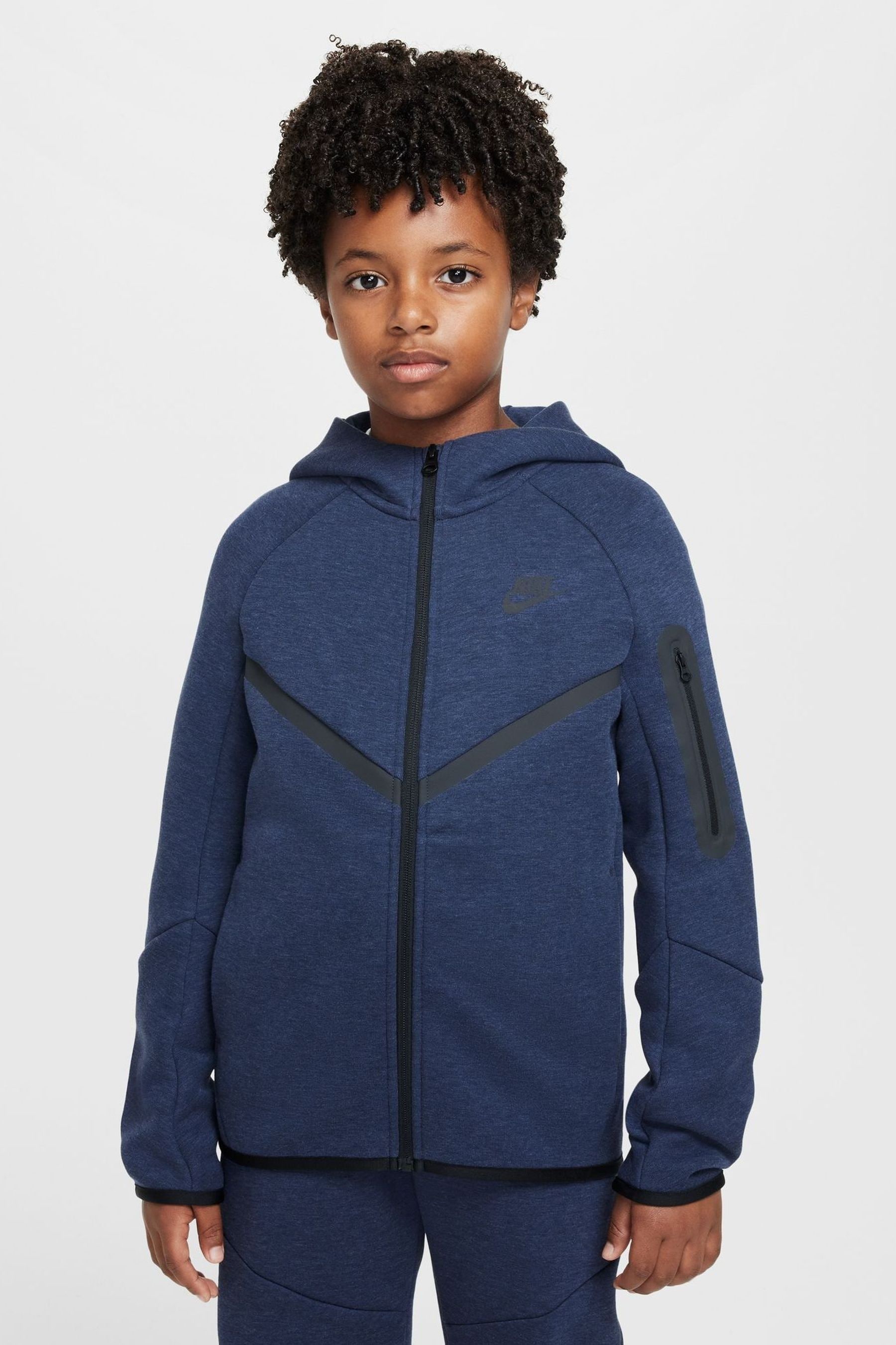 Buy Nike Dark Blue Tech Fleece Zip Through Hoodie from the Next UK online shop